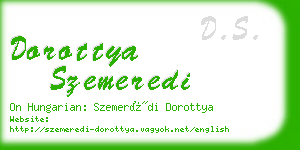 dorottya szemeredi business card